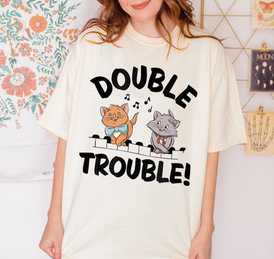 Funny Double Trouble Thomas and Duchess The Aristocats Shirt