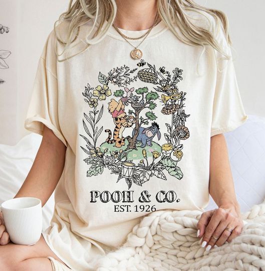 Vintage Honey Pooh & Co Est 1926 Floral Shirt, Winnie The Pooh Floral Shirt