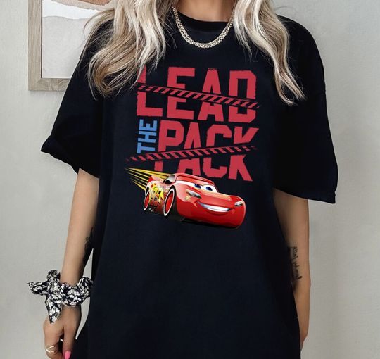 Lead The Pack Lightning Mcqueen Shirt, Lightning McQueen Disney Car Land Shirt