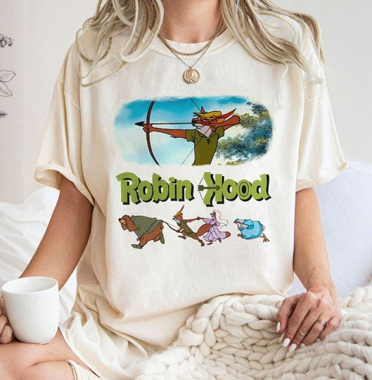 Vintage Robin Hood Character Shirt, Skippy, Little John Shirt