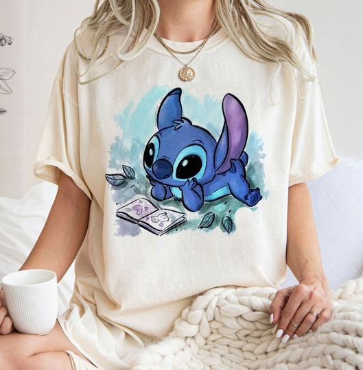 Cute Stitch Reading Book Shirt, Disney Stitch Shirt, Cute Stitch Disney Shirt
