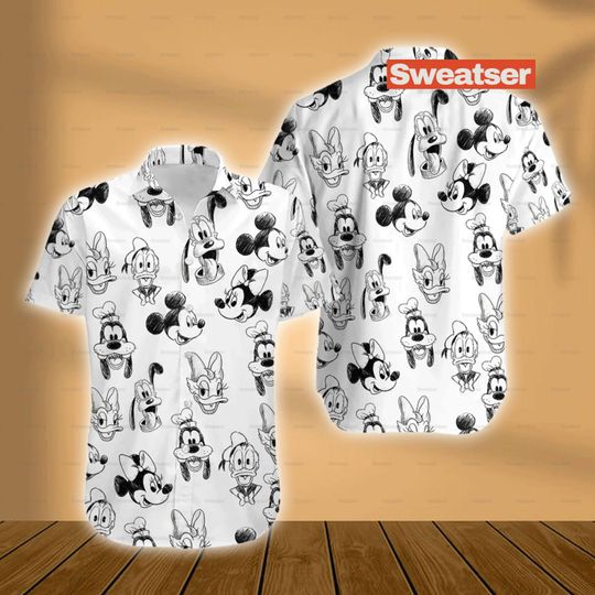 Disney Mickey Mouse Hawaiian Shirt, Disney Characters