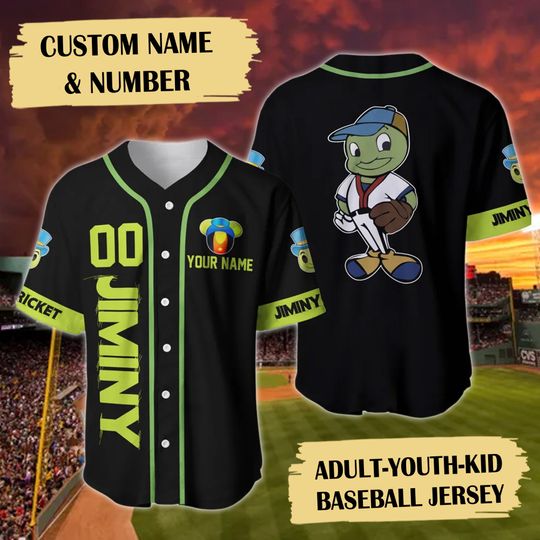 Animated Character Custom Baseball Jersey, Personalized Jersey