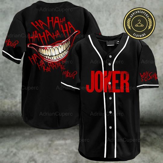 Joker Baseball Jersey, Joker Baseball Shirt, Joker Jersey Shirt