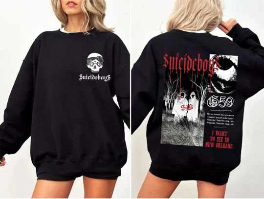 Suicideboys Unisex Sweatshirt, I Want To Die In New Orleans Sweatshirt, Grey Day Tour
