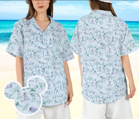 Disney Eeyore Floral Hawaiian Shirt