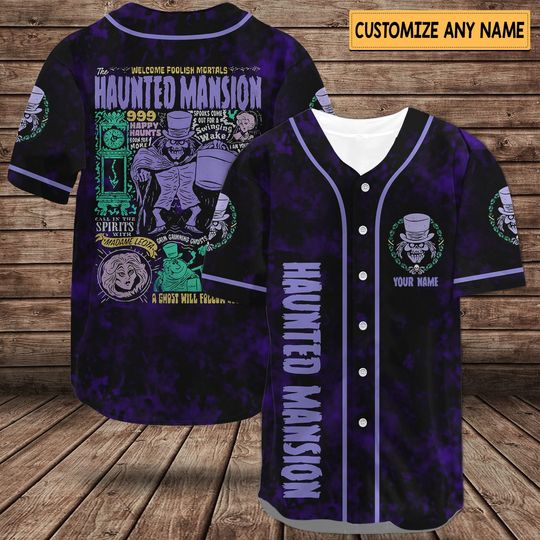 Custom Horror Movie Baseball Jersey, Hitchhiking Ghosts Shirt