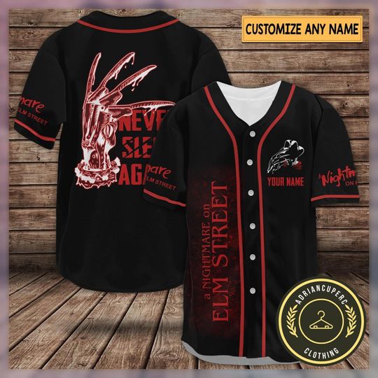 Freddy Krueger Baseball Jersey, Never Sleep Again Shirt, Nightmare On Elm Street Shirt