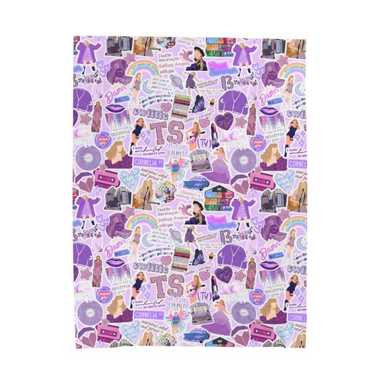 Cozy TSwift Velveteen Blanket Gift for Her Blanket Gift for Daughter Cute Throw for TS Music Lover Blanket