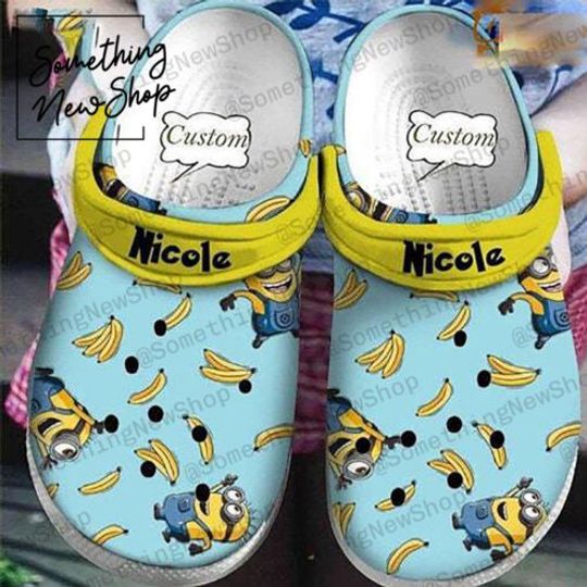 Custom Name Minions Banana Clogs Shoes