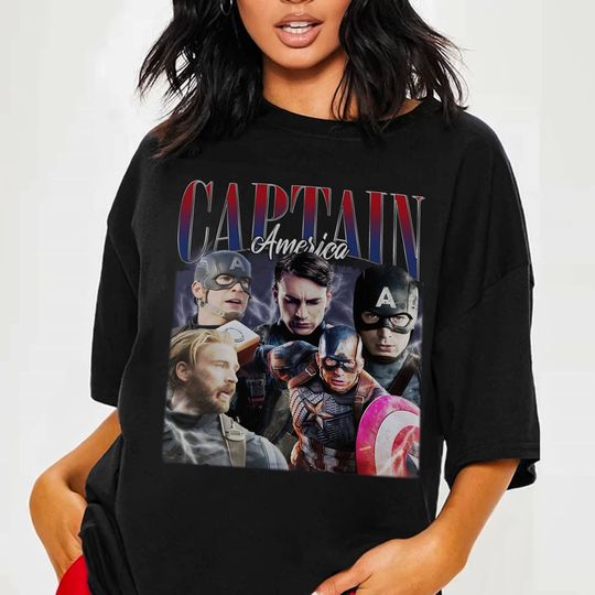Captain America Shirt | Vintage Captain America Bootleg Shirt | Steve Rogers Shirt | Avengers Assemble Shirt