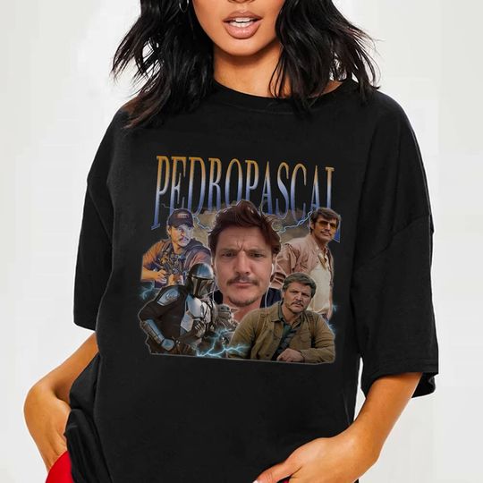 PEDRO PASCAL Shirt, Actor Pedro Pascal Shirt Retro 90s, Javier Pea, Narco Pedro Pascal Fans Gift