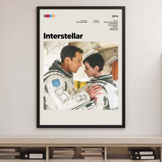 Interstellar Poster | Interstellar Print Movie Poster | Minimalist Poster