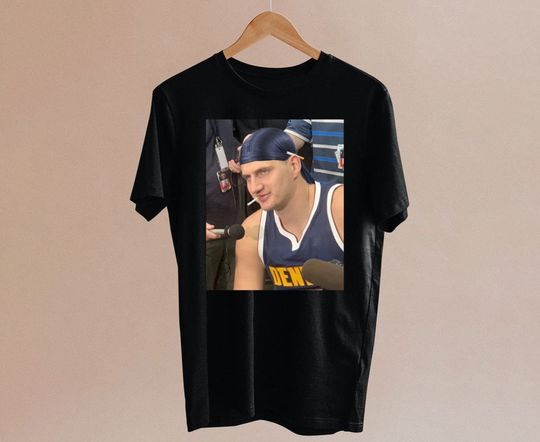 Jokic Meme With Cigarette Denver Basketball Unisex Classic Black Shirt