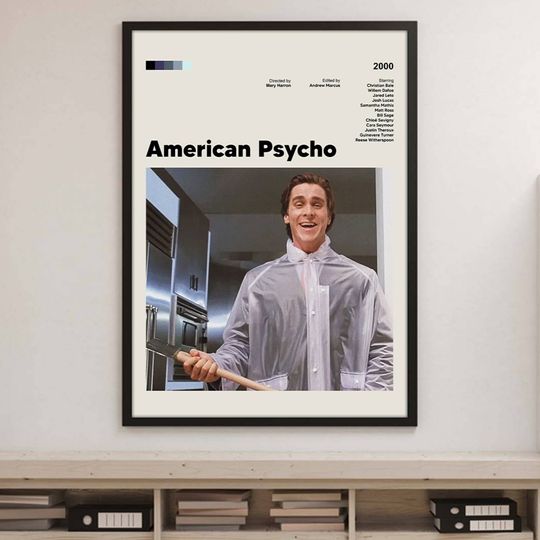 American Psycho Movie Minimal Poster | American Psycho Poster | Patrick Bateman Poster