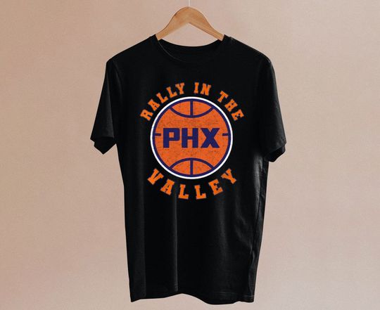Vintage Phoenix Basketball Rally In Valley Unisex Black Shirt