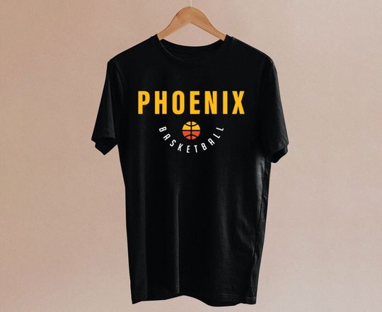 Phoenix Basketball Typo Vintage Unisex Classic Black Shirt