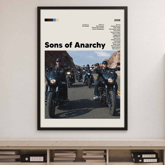 Sons of Anarchy Movie Minimal Poster | Sons of Anarchy Poster | Jax Teller Opie Winston Poster Home Decor