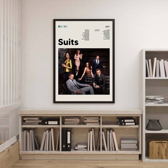 Suits Movie Minimal Poster | Suits Poster | Harvey Specter Michael Ross Poster Home Living Home Decor