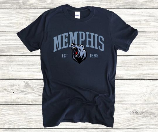Memphis Basketball Vintage Est 1995 Unisex Classic Navy Shirt
