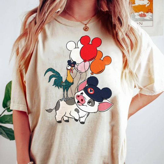 Retro Disney Moana Hei Hei And Pua Shirt, Walt Disney World T-shirt