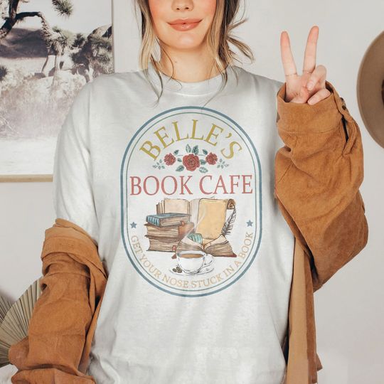Retro Disney BelleS Book Cafe Shirt, Disney Princess Belle