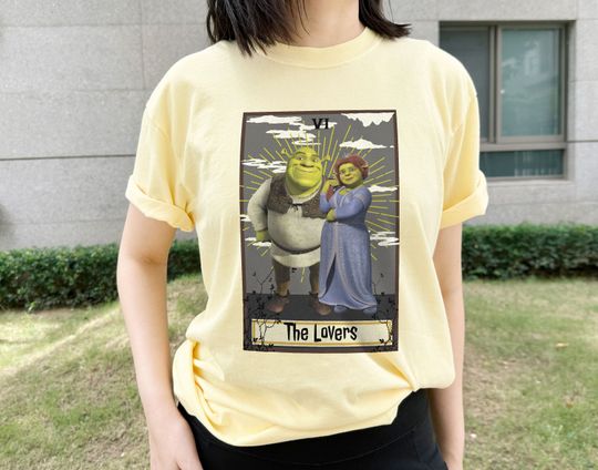 Memes Shrek Shirt Shrek and Fiona the Lover Tarot Shirt, Beware Ogre Shirt, Shrek Slut Shirt , Shrek Movie Gifts