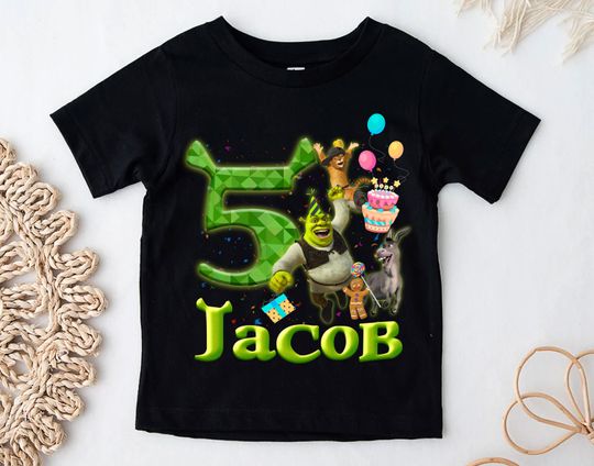 Custom Name and Age Shrek Face Shirt, Shrek Birthday Party Shirt, Funny Trending Shirt, Shrek Slut Shirt, Birthday Gift Ideas