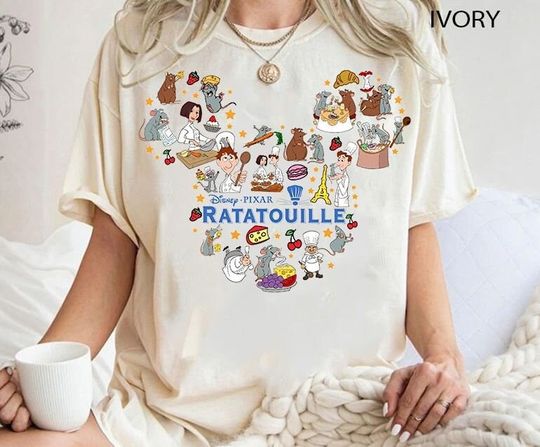 Funny Disney Pixar Ratatouille Shirt, Remy Mouse Cheft T-shirt, Ratatouille Mickey Head T-shirt