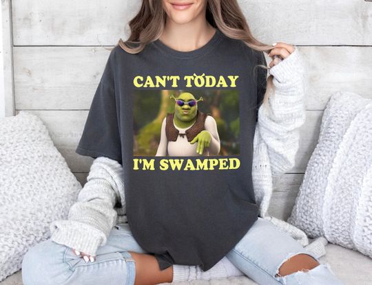 Shrek Funny Shirt Can't Today I'm Swamped Shrek and Fiona Shirt, Disney Fiona Princess Gift