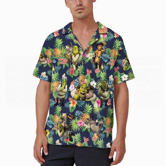 Disney Shrek Hawaiian Pineapple Shirt, Beware Ogre Aloha Vacation Shirt