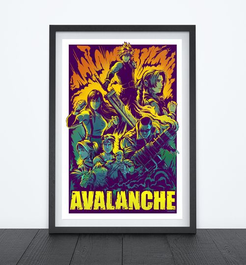 AVALANCHE Video Game Poster, Video Game Art