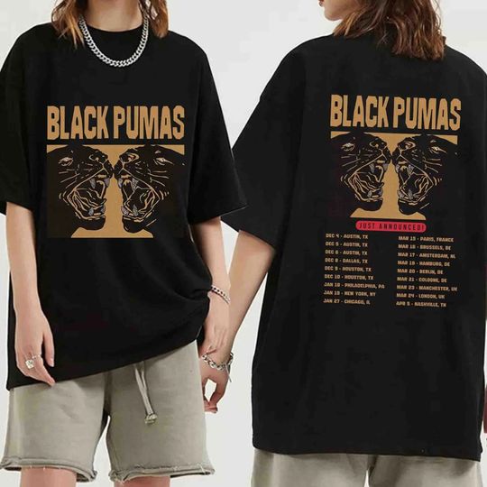 Black Pumas 2023 2024 Tour Shirt, Black Pumas Band Fan Shirt