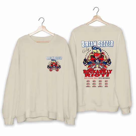 Brian Setzer Rockabilly Riot! 2024 Tour Shirt, Brian Setzer Fan Shirt, Brian Setzer 2024 Concert Shirt