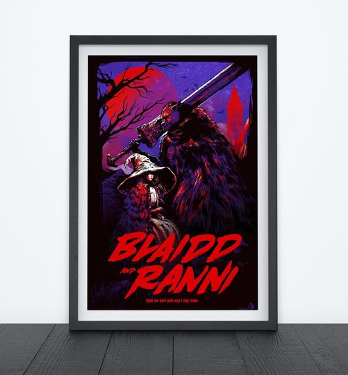 BLAIDD AND RANNI Video Game Poster, Travel Poster, Gaming Poster