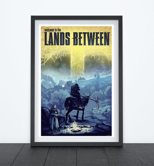 WELCOME to the LANDS BETWEEN Video Game Poster, Travel Poster