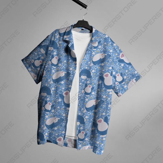 Sn Lax Hawaiian Button-Up Shirt Japanese Hawaiian Anime Shirt Gift