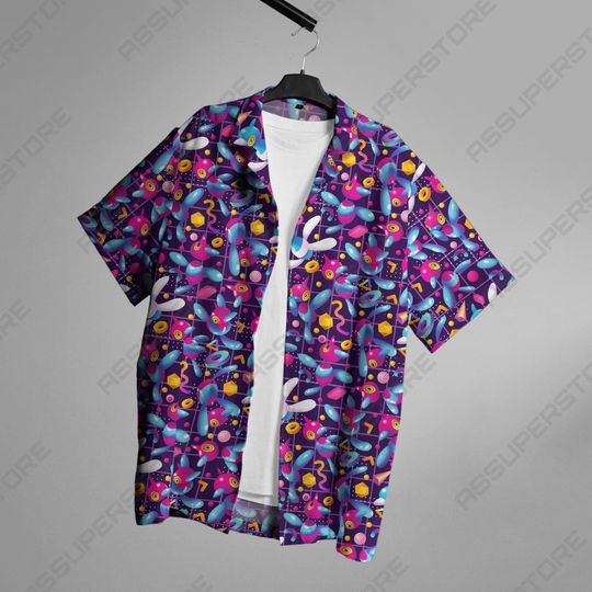 Porygon Z Hawaiian Shirt Porygon Button Up Shirt Porygon Shirt Gift