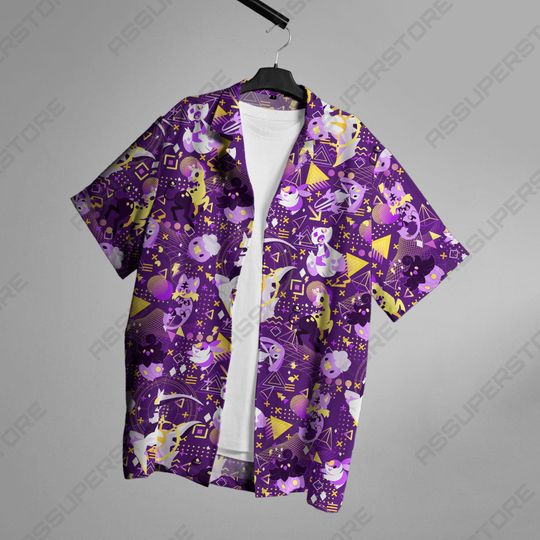 Arceus Hawaiian Shirt Button-Up Shirt Japanese Anime Hawaiian Shirt Arceus Shirt Gift
