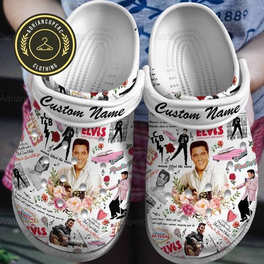 Custom Elvis Presley Shoes, Elvis Presley Sandals, Elvis King Men Sandals, Elvis King Shoes