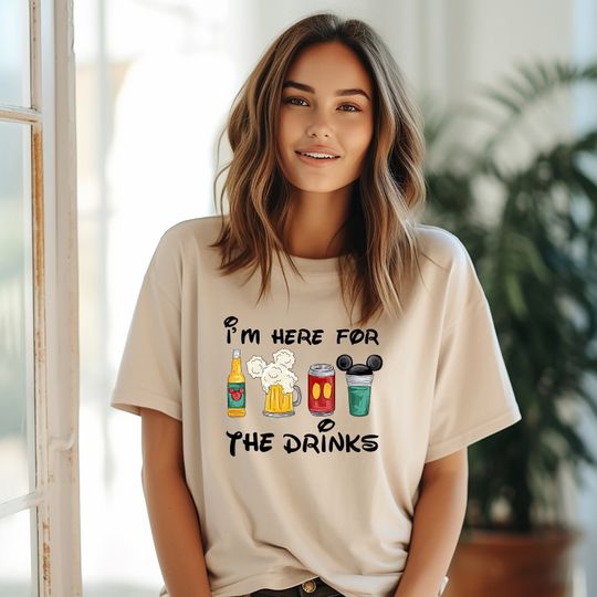 Disney Shirt, I'm Here for the Snacks , I'm Here for the Drinks, Disney Epcot T-Shirt