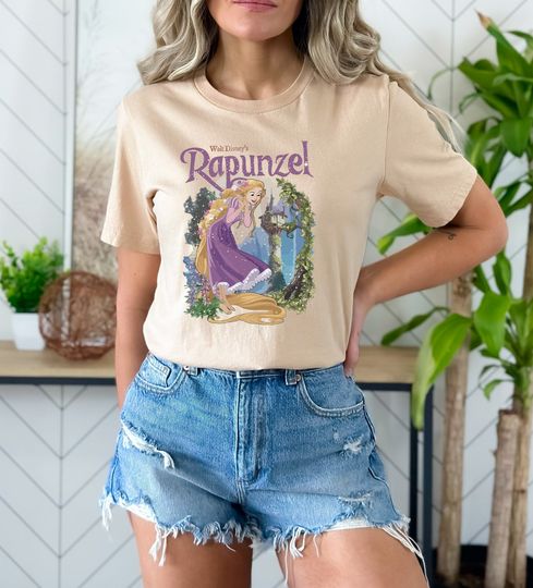Retro Rapunzel Tangled Shirt, Floral Rapunzel T-Shirt, Disneyworld Shirt