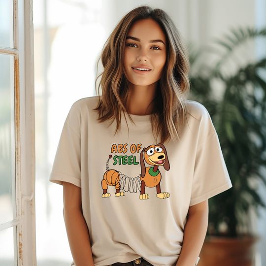 ABS Of Steel Slinky Dog Shirt, Toy Story Funny T-Shirt, Great Disney Gift Ideas Men Women