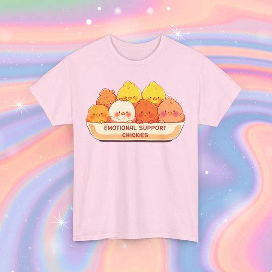 Emotional Support Chickens Cute Kawaii Chicken Cup T-shirt, Kawaii T-Shirt, Cute Gift