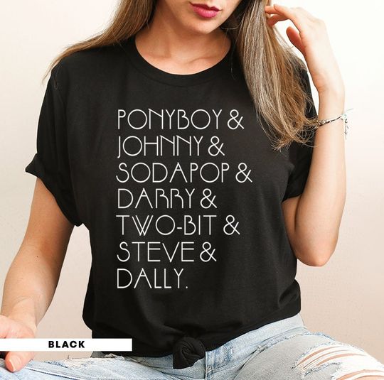 The Outsiders Shirt Characters Teacher Cool T Shirts Top Book T-Shirt Literature Tee Stay Gold Ponyboy Dallas Dally SodaPop Long Sleeve ELA