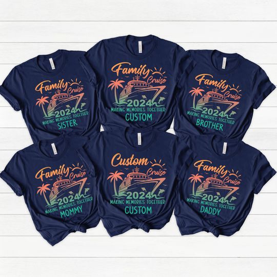 Custom Family Cruise Shirt, Family Cruise 2024 Making Memories Together Shirt, Birthday Cruise T-Shirt