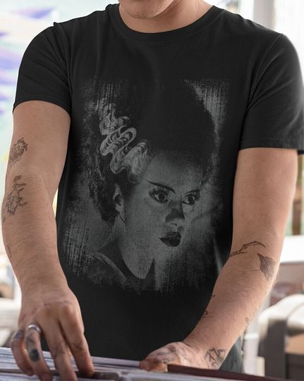Bride of Frankenstein Shirts Monster Tee Shirts Goth Day Clothing T Shirt
