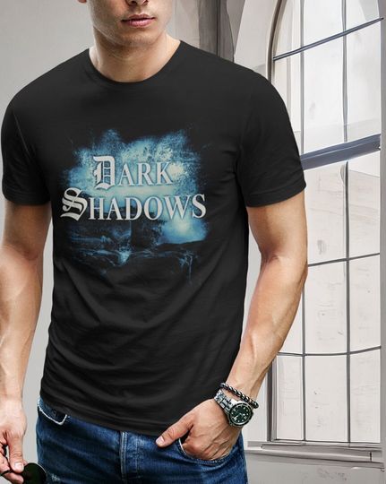 Dark Shadows Logo Shirt Wave Opening Title Scene Tee Collinwood Graphic Tshirt