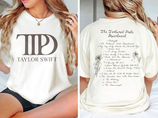 By Teelans: Double-Sided Taylor TTPD Merch Shirt Show