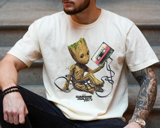 Groot Shirt, Groot Tape Portrait Shirt, Guardians of the Galaxy Shirt, Marvel Movie
